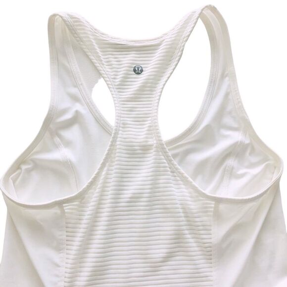 Lululemon Goal Crusher Tank (Stripe) White - Picture 10 of 14